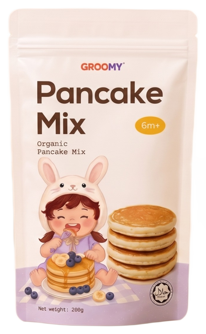 Groomy Pancake Mix, Organic flavour, 200g pouch